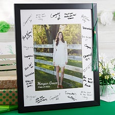 Homokea Autograph Frame Signable Picture Frame Wedding Guest Book 11x14  Wood Frame 5x7 Picture (Frame)