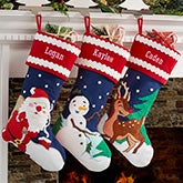 Joyful Characters Personalized Christmas Stockings - 20990