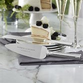 Custom Engraved Lenox Devotion Cake Knife & Server Set - 21112