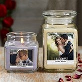 Personalized Scented Candle Jar - Our Wedding Photo - 21920