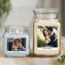 Personalized Scented Candle Jar - Our Wedding Photo - 21920