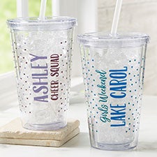 Personalized Acrylic Insulated Tumblers With Lid  Straw - 22217