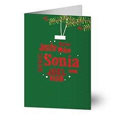 Ornament Names Personalized Holiday Cards - 22281