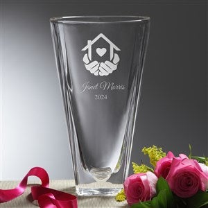 Personalized Corporate Engraved Logo Crystal Vase - 10108