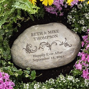 Loving Couple Personalized Garden Stone - 10256-LN