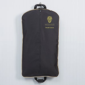 Personalized Logo Garment Bag Tan Trim - 10261