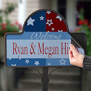 Personalized Family Name Yard Stake Magnet - All American - 10512-M