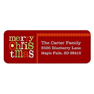 Merry Christmas Return Address Labels - 10627