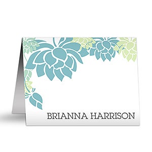 Floral Message Personalized Note Cards - 10654