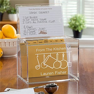 Personalized Recipe Box - Acrylic - From the Kitchen Of - 10805-B