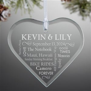Our Life Together Personalized Romantic Couples Ornament - 10979