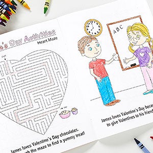 Personalized Valentine's Day Coloring Book