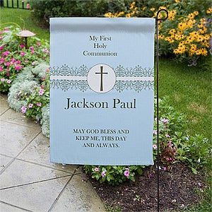 Personalized First Communion Garden Flag - 11253