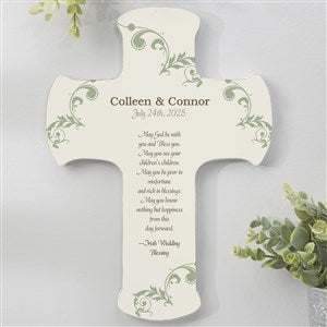  Irish Wedding Blessing Personalized Cross - 8x12 - 11324