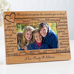 Personalized Wood Picture Frames - Definition of Mom - 4x6 - 11366-S