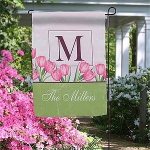 Spring Tulips Personalized Garden Flag - 11383