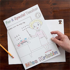 Special Teacher Oversized Coloring Greeting Card - 11531