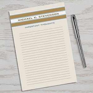 Classy Stripes Personalized Notepad - 11543