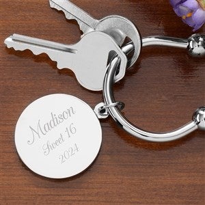 Town  Country Personalized Silver-Plated Keychain - 1159