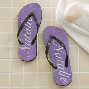 Lavender Spa Personalized Adult Flip Flops - 11617