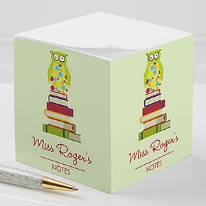 Wise Owl Personalized Note Cube - 11633