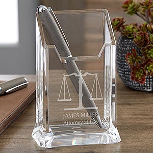 Law Office Personalized Acrylic Pen & Pencil Holder - 11716