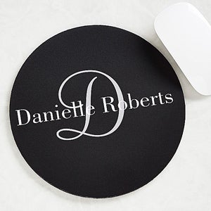 Classic Monogram Personalized Round Mouse Pad - 11822