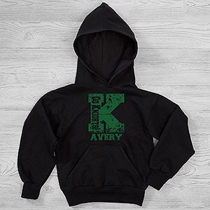 Personalized Boys Athletic Sweatshirts - Black - 11898-YHS