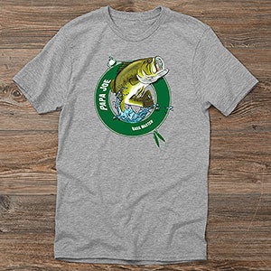 Personalized Fisherman T-Shirts - Bass, Walleye, Muskie - 11989AT