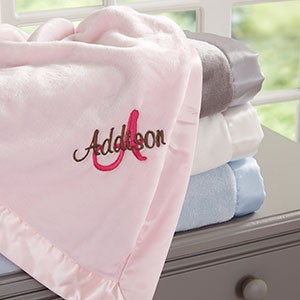 Personalized Pink Baby Girl Blankets - All About Me - 12290