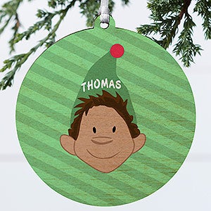Christmas Character Personalized Ornament-3.75 Wood - 1 Sided - 12411-1W
