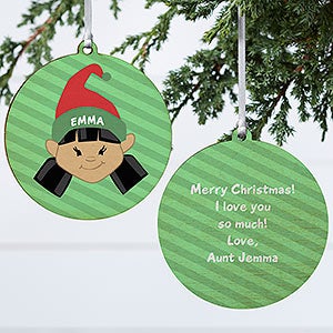 Christmas Character Personalized Ornament - 2 Sided Wood - 12411-2W