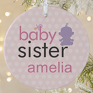 Big/Baby Brother & Sister Ornament-3.75 Matte - 1 Sided - 12414-1L