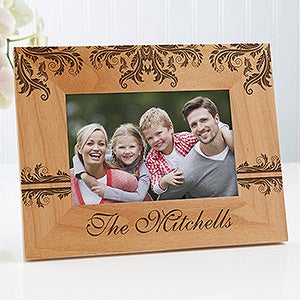 Personalized 4quot;x6quot; Family Picture Frames - Damask - 12415-S