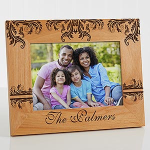 Personalized 5x7 Family Picture Frame - Damask Design - 12415-M