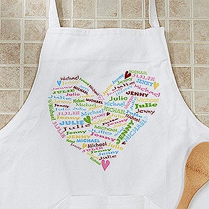 Her Heart Of Love Personalized Apron - 12474