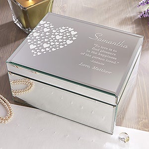 Personalized Mirrored Jewelry Box - Love Is Kind - 12538-L