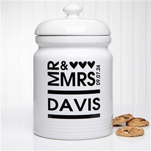 Mr. and Mrs. Personalized Cookie Jar - 12541
