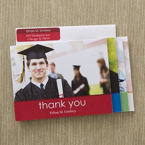 Graduation Thank You Personalized Photo Note Cards - 12601