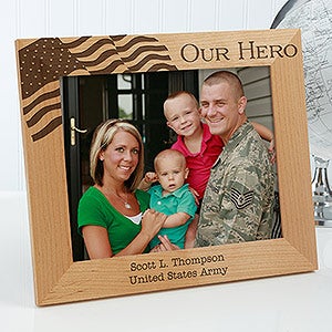 Personalized Military Hero Picture Frames - 8quot; x 10quot; - 12608-L
