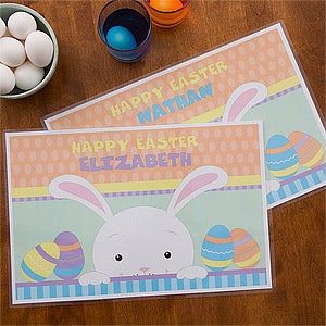 Easter Bunny Personalized Laminated Placemat - 12712