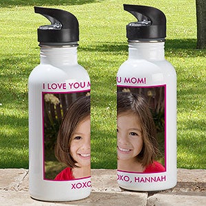 Personalized Photo Water Bottles - Single Photo - 12732-1N