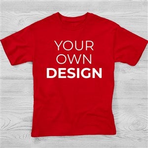 Design Your Own Custom Kids T-Shirts - Red - 12773-YT-R