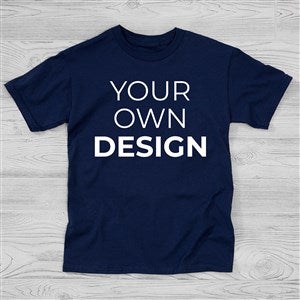 Create Your Own Custom Kids T-Shirt - Navy Blue - 12773-YT-N