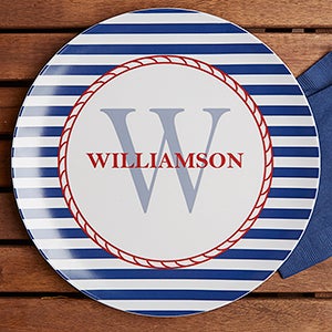 Anchors Aweigh! Personalized Melamine Plate - 12823D-P