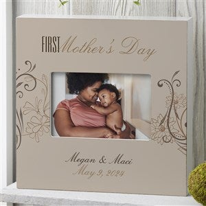 Her First Mothers Day Personalized 4x6 Box Frame Horizontal - 12875-BH