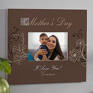 Her First Mothers Day Personalized 5x7 Wall Frame Horizontal - 12875-WH