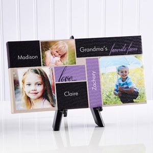 My Favorite Faces Personalized Canvas Print-3 Photos- 5½ x 11 - 12887-3