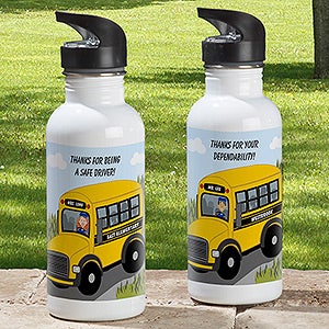 Bus Driver Character Personalized 20 oz. Water Bottle - 12938-1