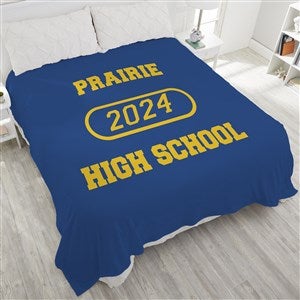 School Pride Personalized 90x108 Plush King Fleece Blanket - 12940-K